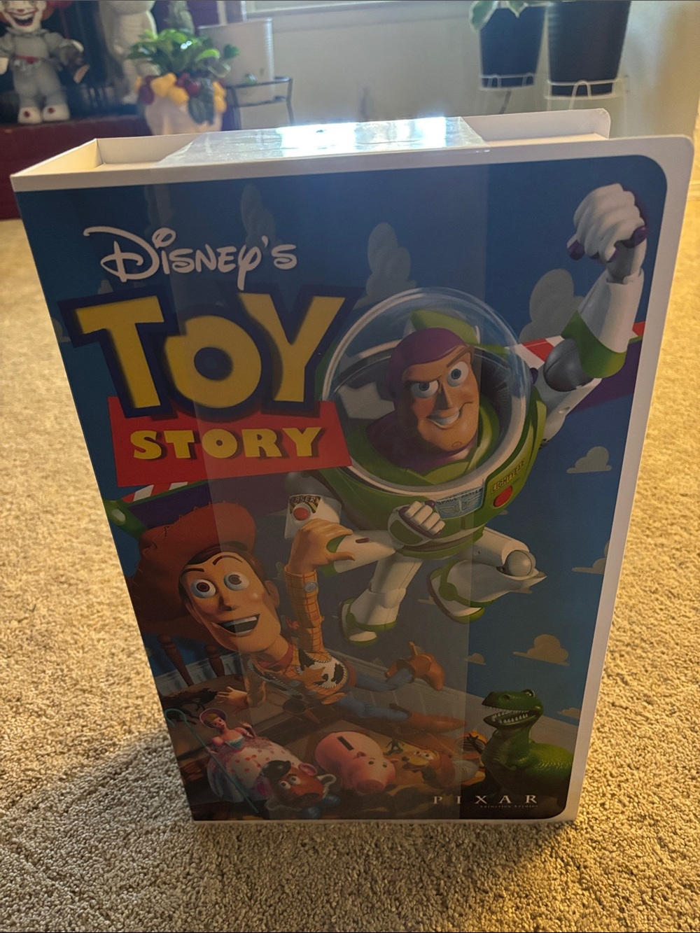 Disney Toy Story  VHS Blanket Throw in Blue, Yellow and Green